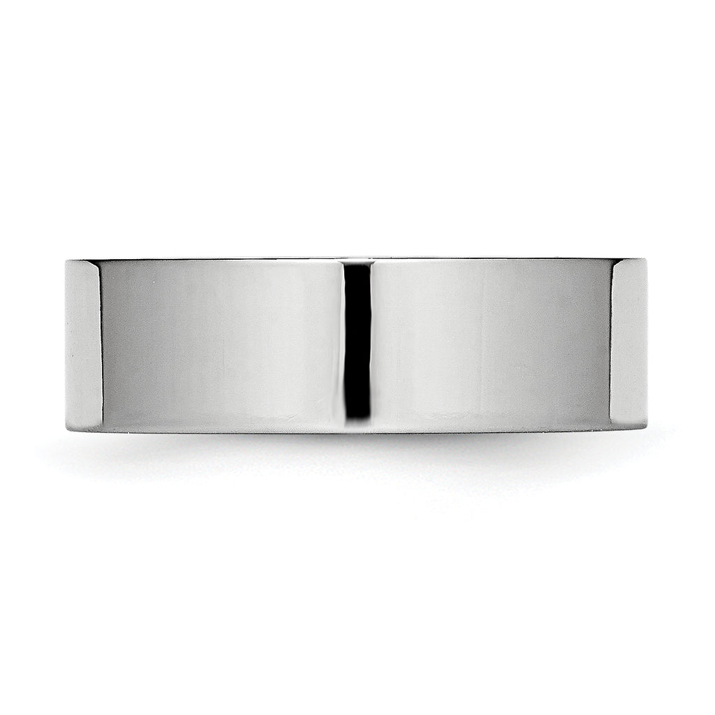 Polished Cobalt Wedding Band 7mm
