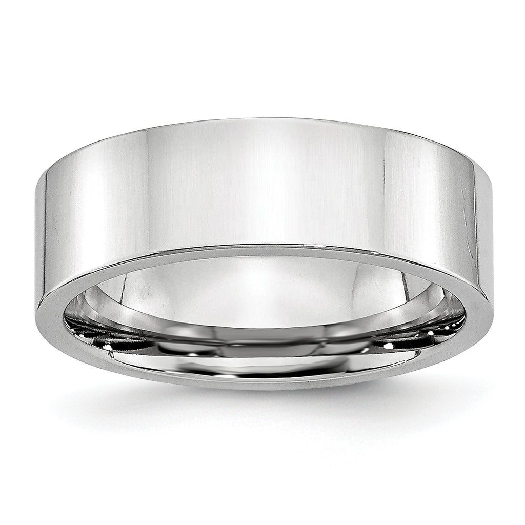 Polished Cobalt Wedding Band 7mm