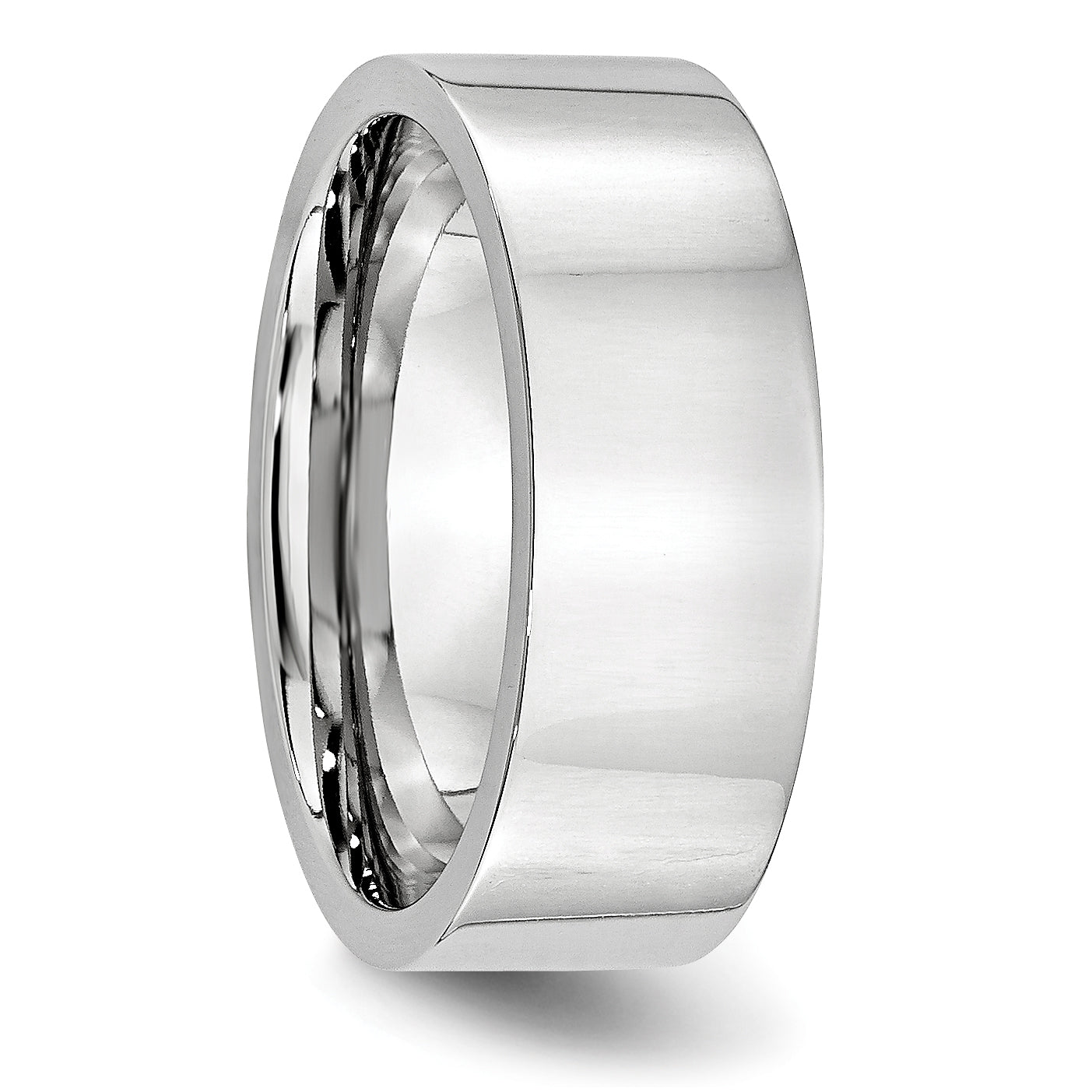 Polished Cobalt Wedding Band 8mm