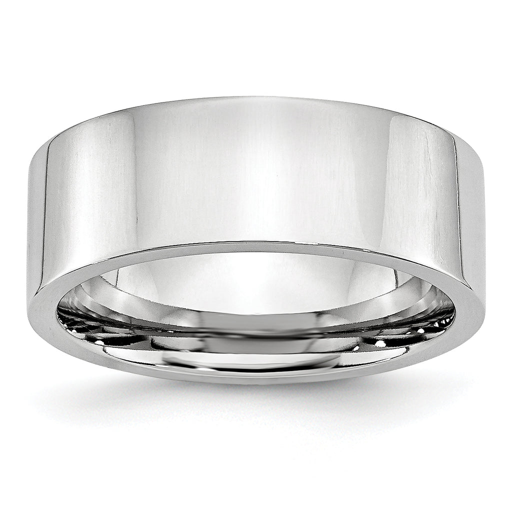 Polished Cobalt Wedding Band 8mm