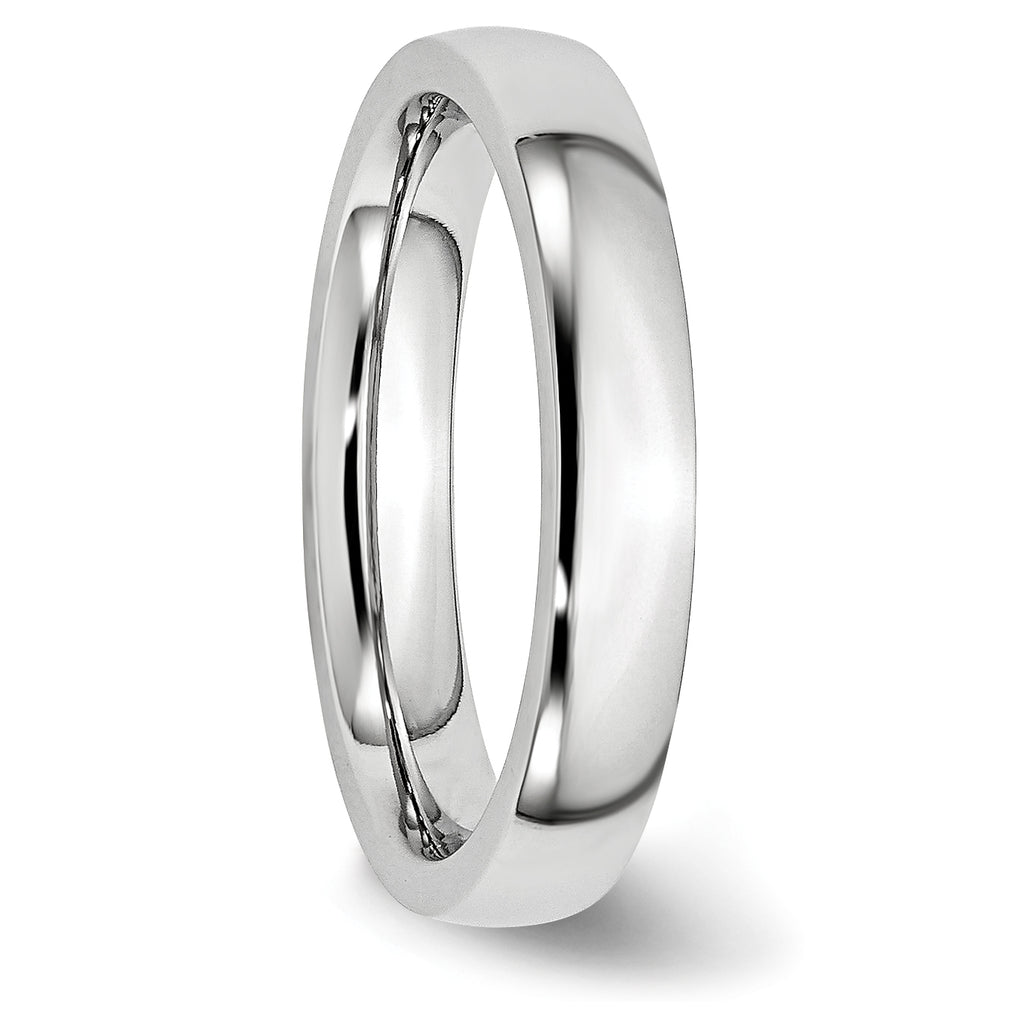 Polished Half-Round Cobalt Wedding Band 4mm