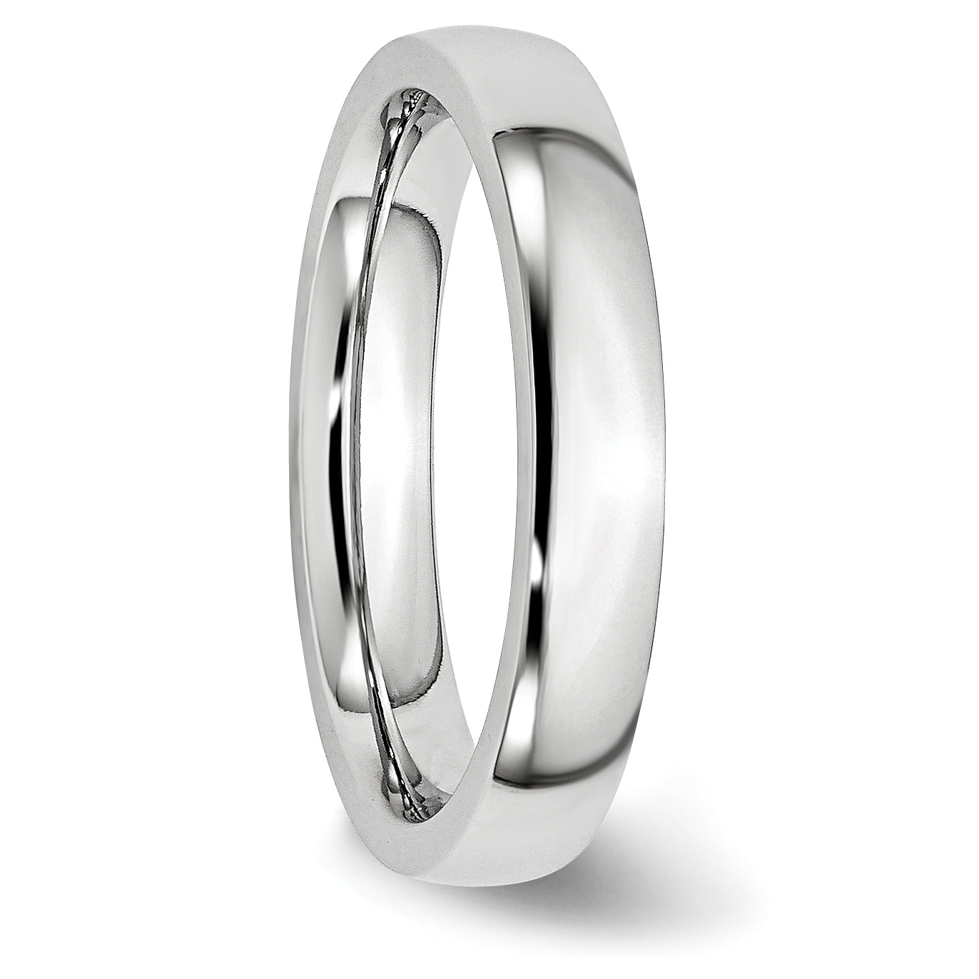 Polished Half-Round Cobalt Wedding Band 4mm