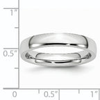 Polished Half-Round Cobalt Wedding Band 4mm