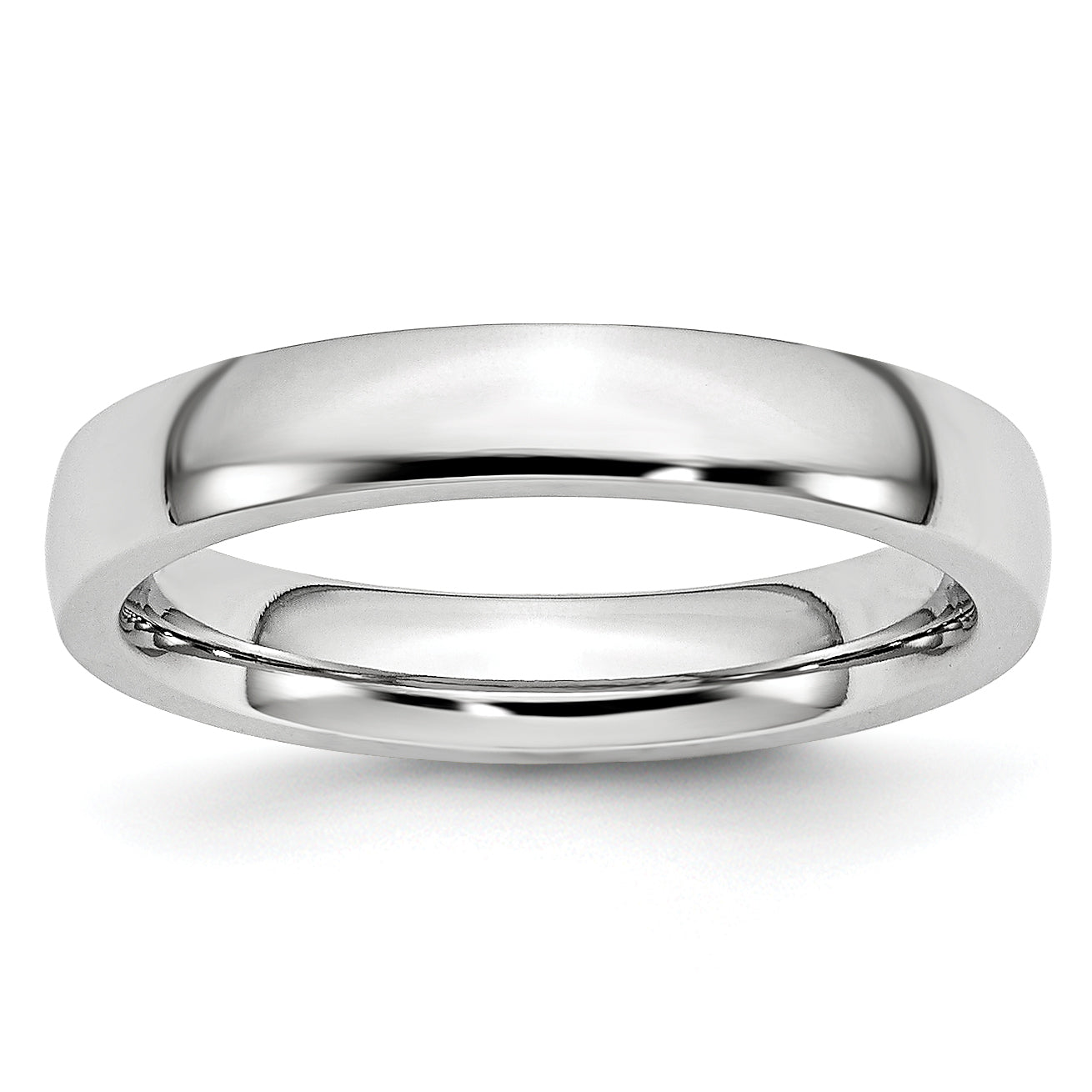 Polished Half-Round Cobalt Wedding Band 4mm