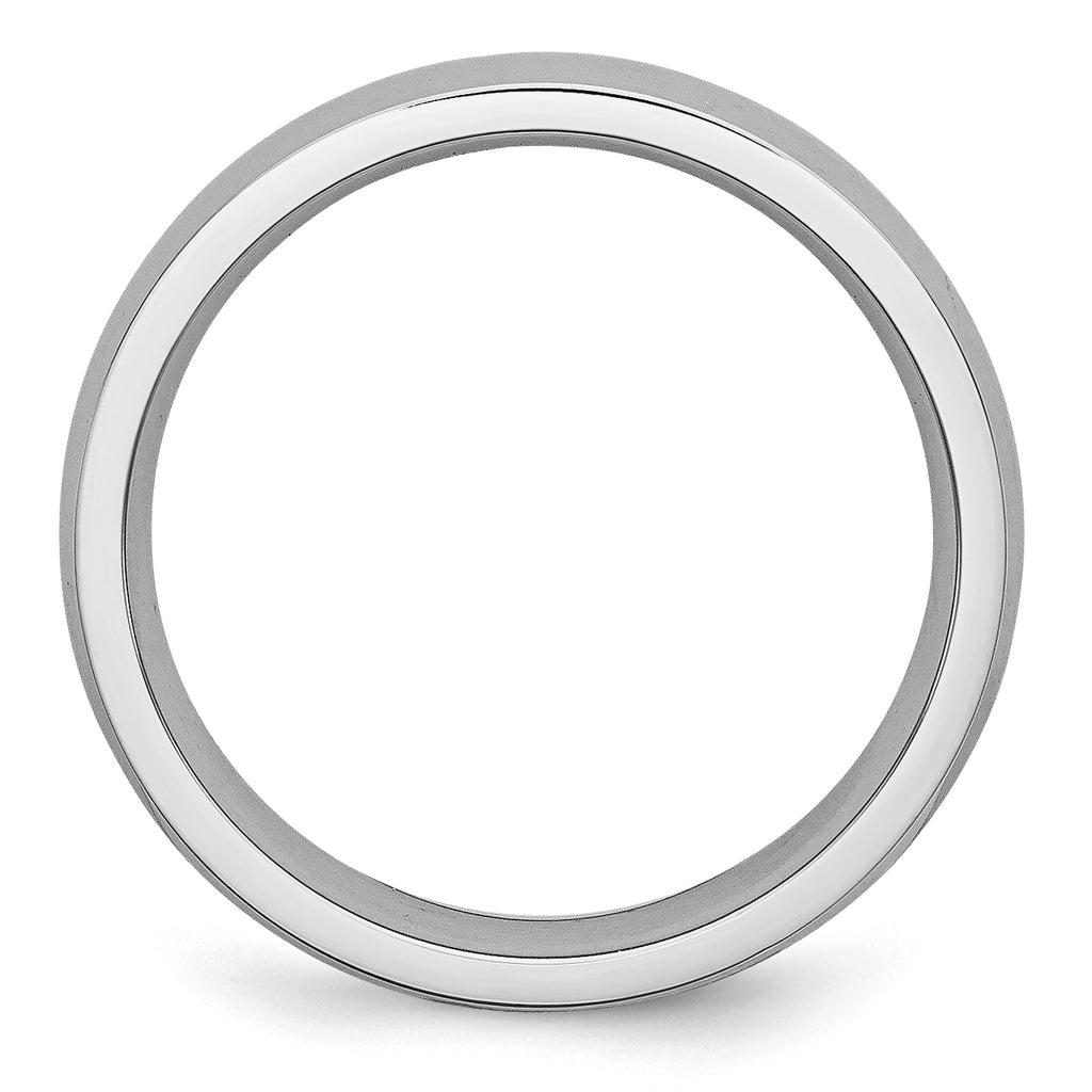 Chisel Cobalt Polished 5mm Half Round Band - Sophia Jewelers