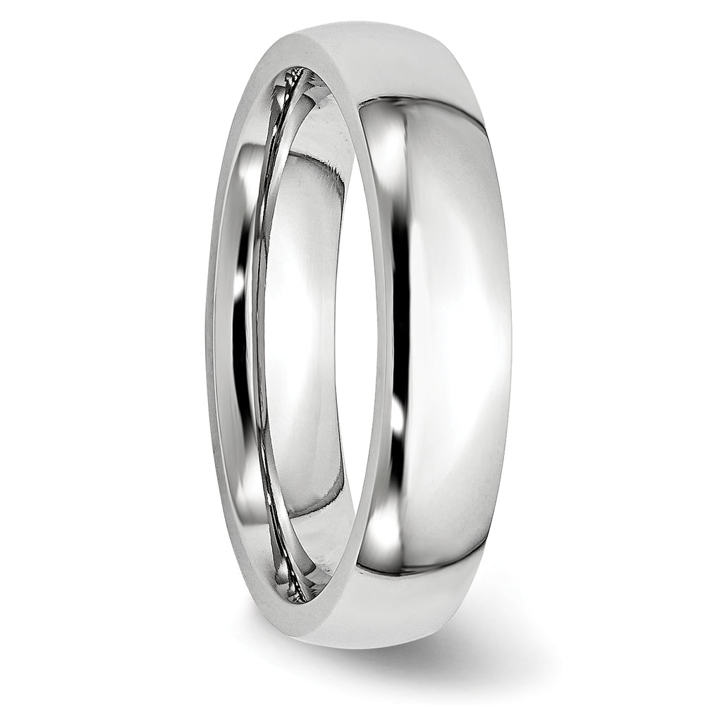 Chisel Cobalt Polished 5mm Half Round Band - Sophia Jewelers