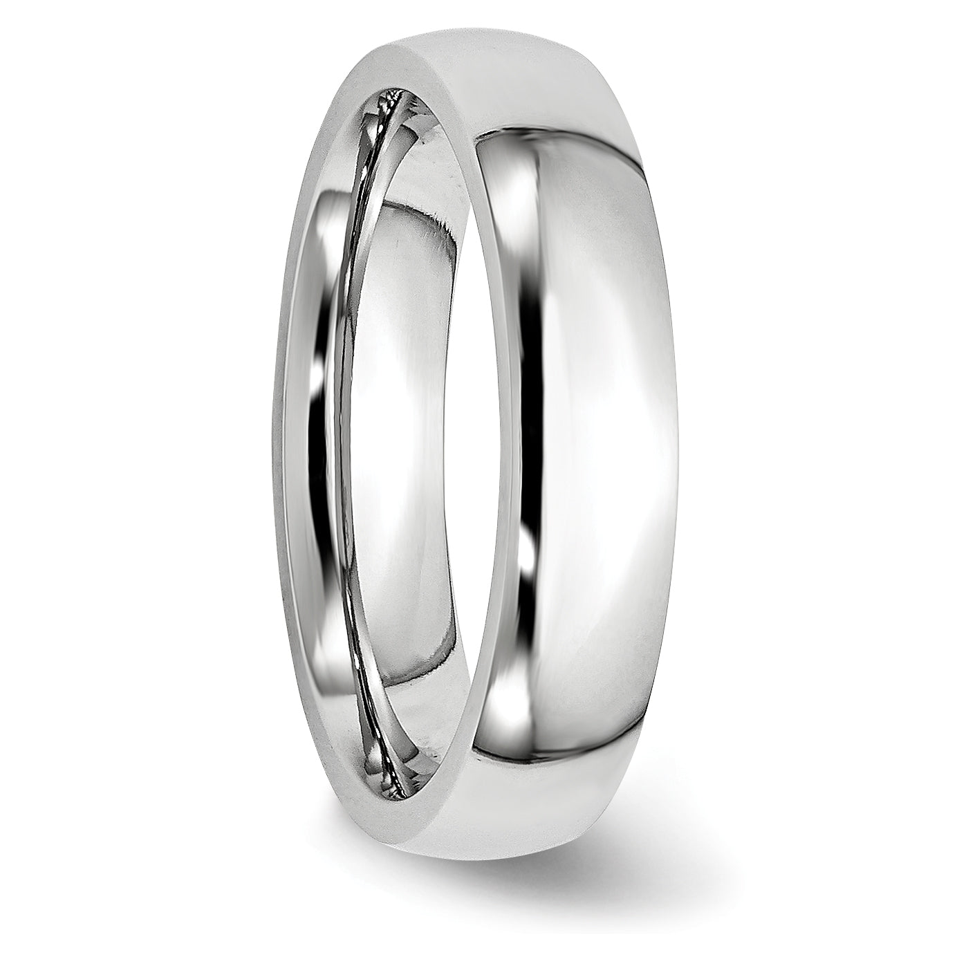 Polished Half-Round Cobalt Wedding Band 5mm