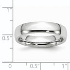 Polished Half-Round Cobalt Wedding Band 5mm