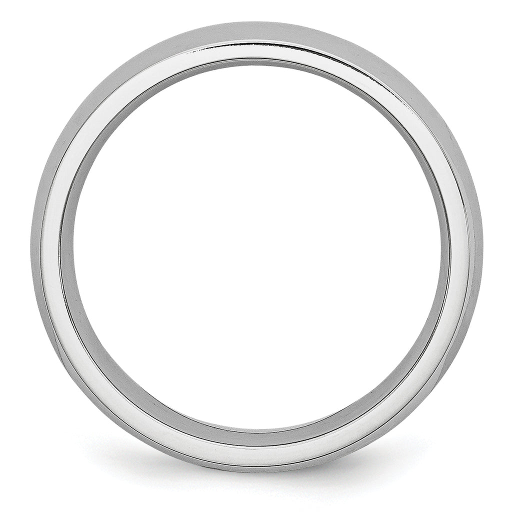 Polished Half-Round Cobalt Wedding Band 6mm