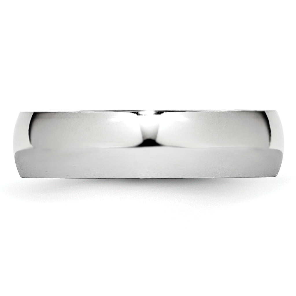 Polished Half-Round Cobalt Wedding Band 6mm