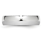 Polished Half-Round Cobalt Wedding Band 6mm