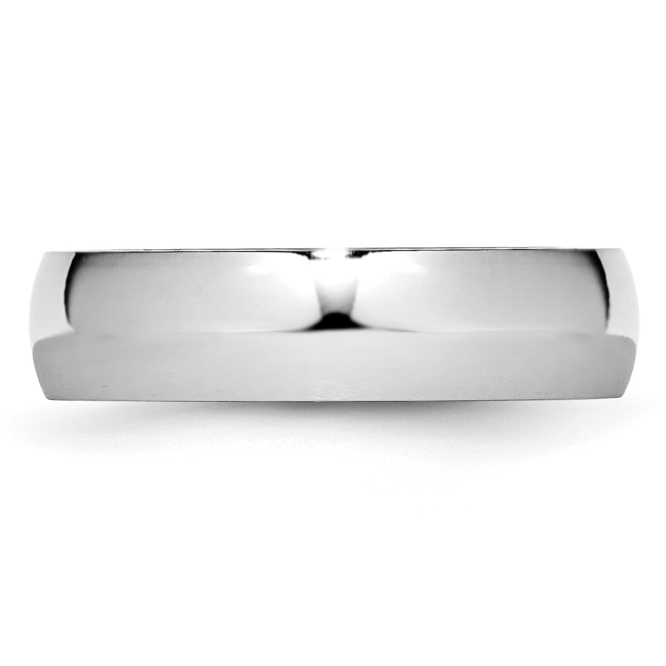 Polished Half-Round Cobalt Wedding Band 6mm