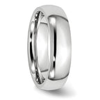 Polished Half-Round Cobalt Wedding Band 6mm
