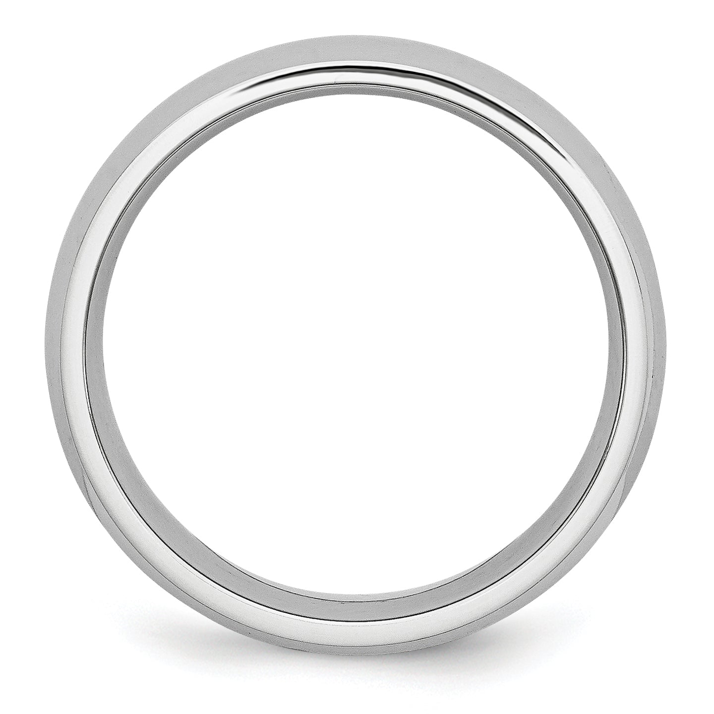 Polished Half-Round Cobalt Wedding Band 7mm