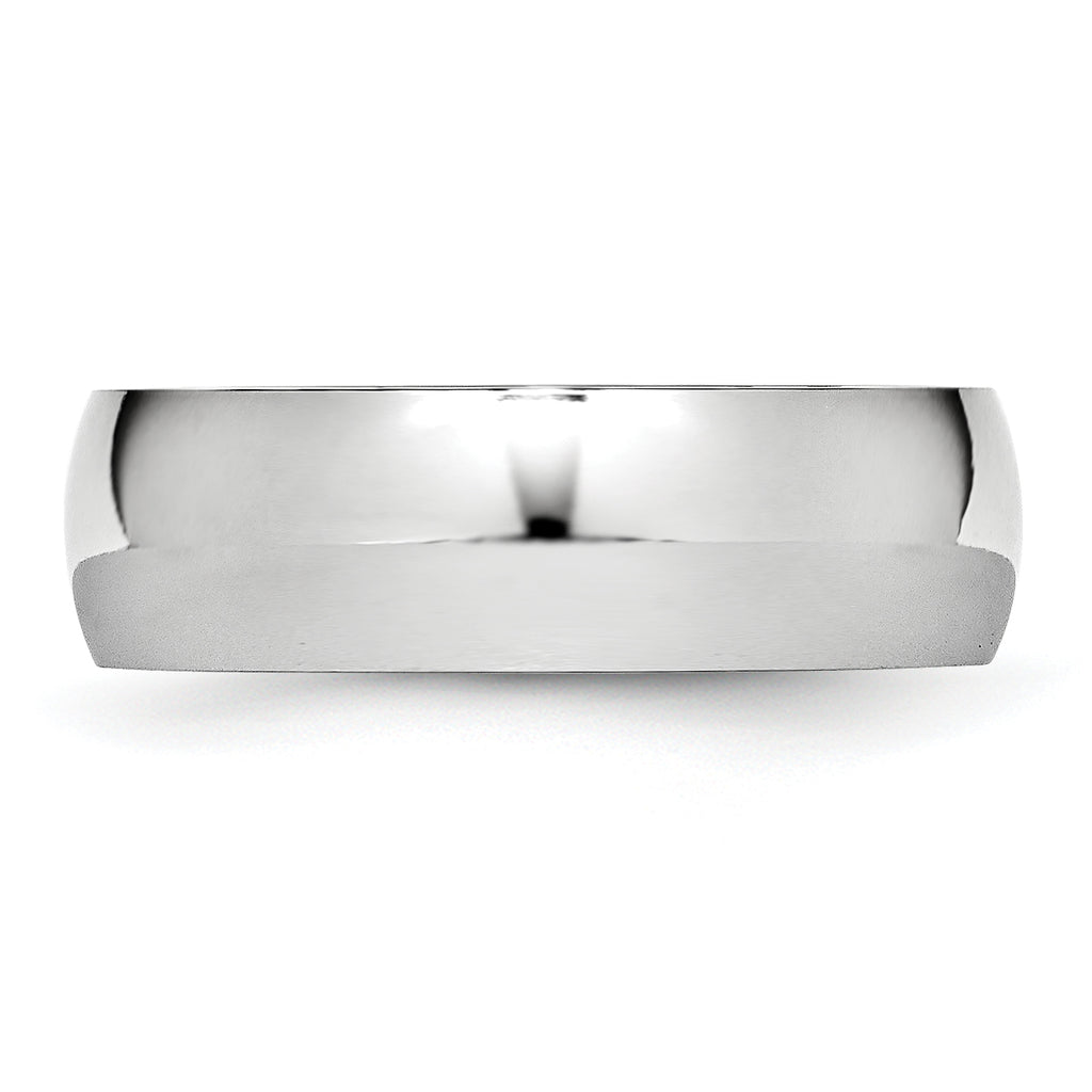 Polished Half-Round Cobalt Wedding Band 7mm