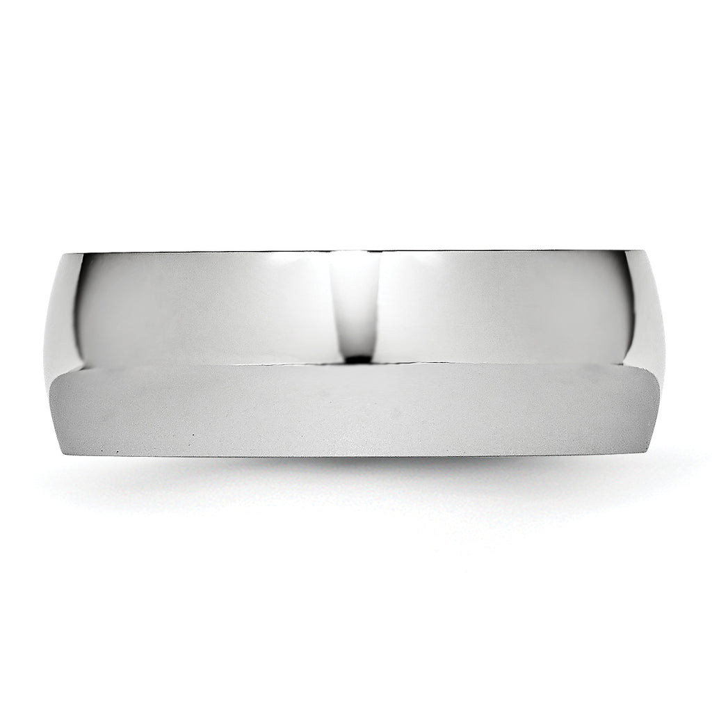 Polished Half-Round Cobalt Wedding Band 8mm