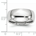 Polished Half-Round Cobalt Wedding Band 8mm