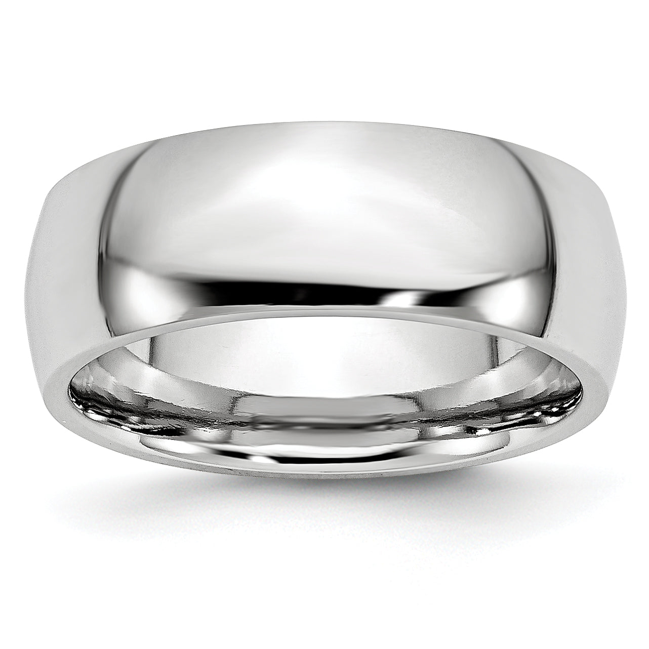 Polished Half-Round Cobalt Wedding Band 8mm Main image