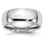Polished Half-Round Cobalt Wedding Band 8mm