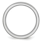 Brushed Half-Round Cobalt Wedding Band 4mm
