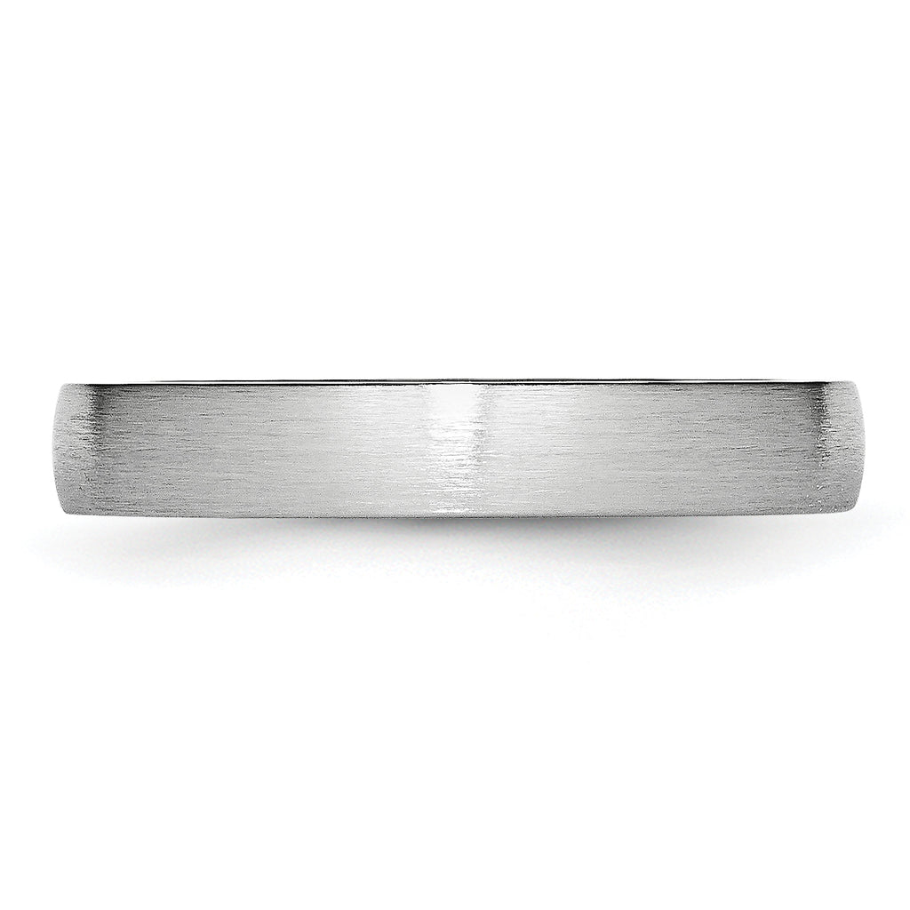 Brushed Half-Round Cobalt Wedding Band 4mm