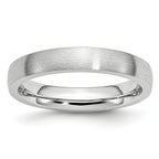 Brushed Half-Round Cobalt Wedding Band 4mm