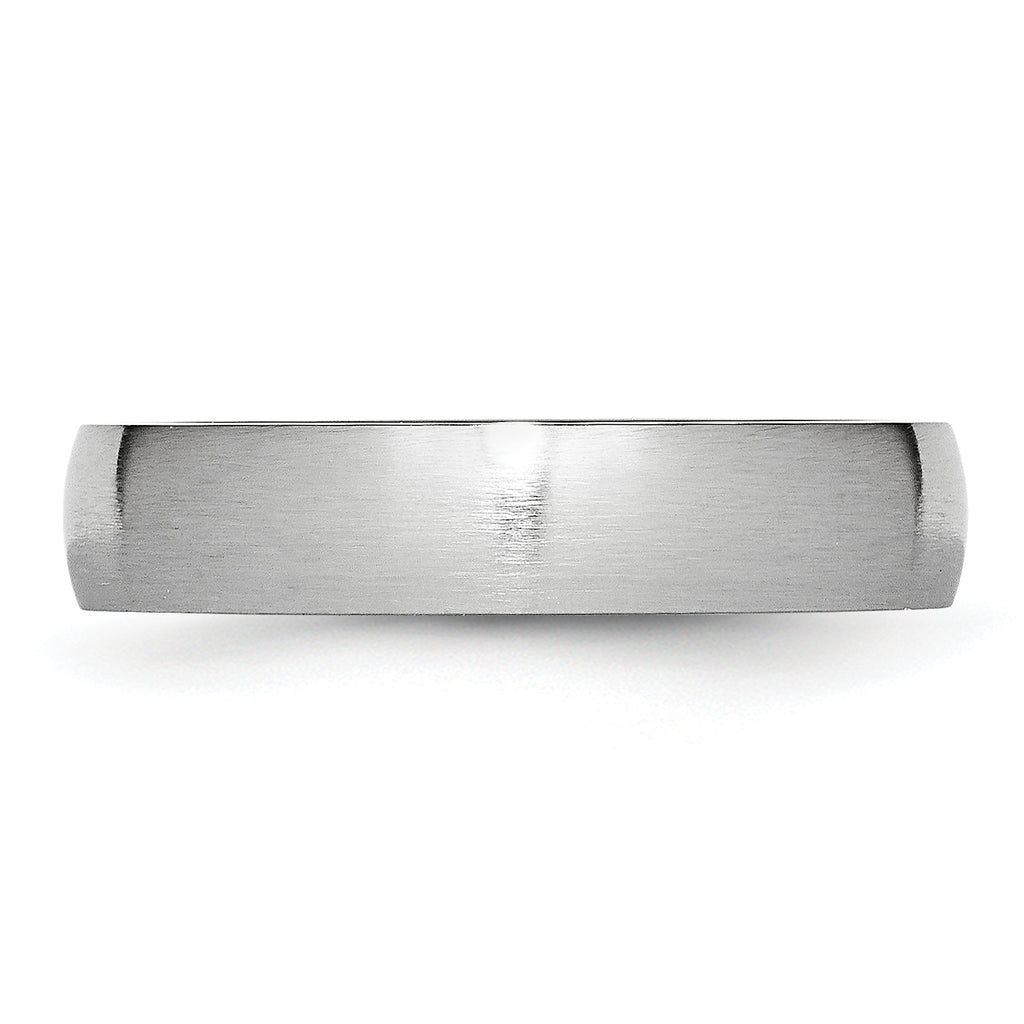 Brushed Half-Round Cobalt Wedding Band 5mm