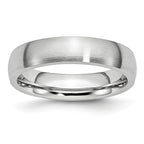Brushed Half-Round Cobalt Wedding Band 5mm