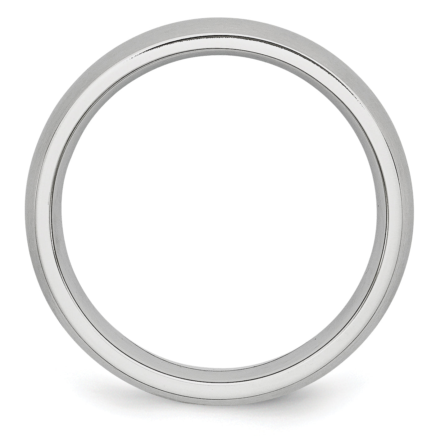 Brushed Half-Round Cobalt Wedding Band 6mm Secondary image