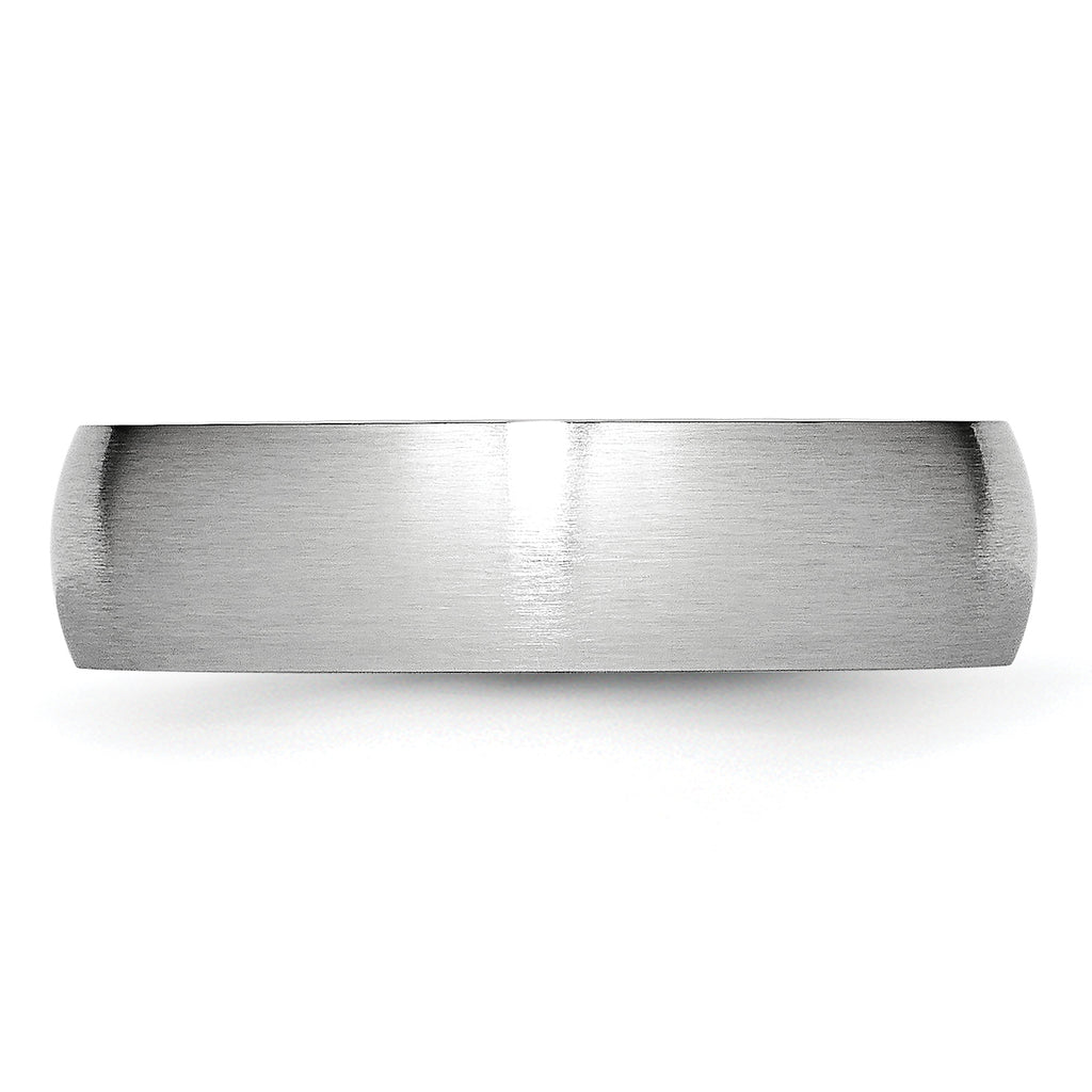Brushed Half-Round Cobalt Wedding Band 6mm