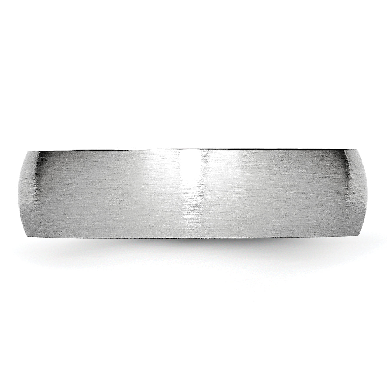 Brushed Half-Round Cobalt Wedding Band 6mm