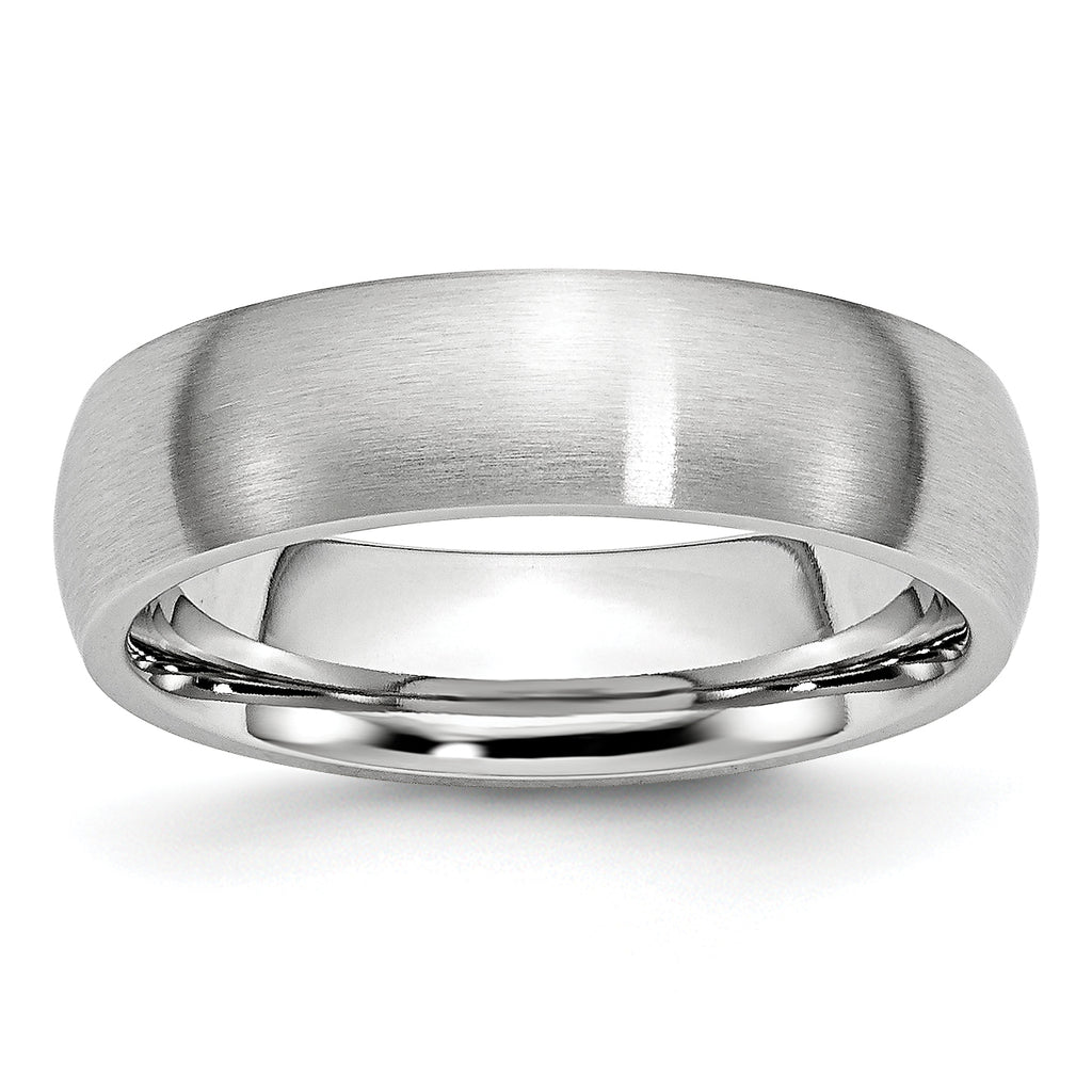 Chisel Cobalt Satin 6mm Half Round Band - Sophia Jewelers