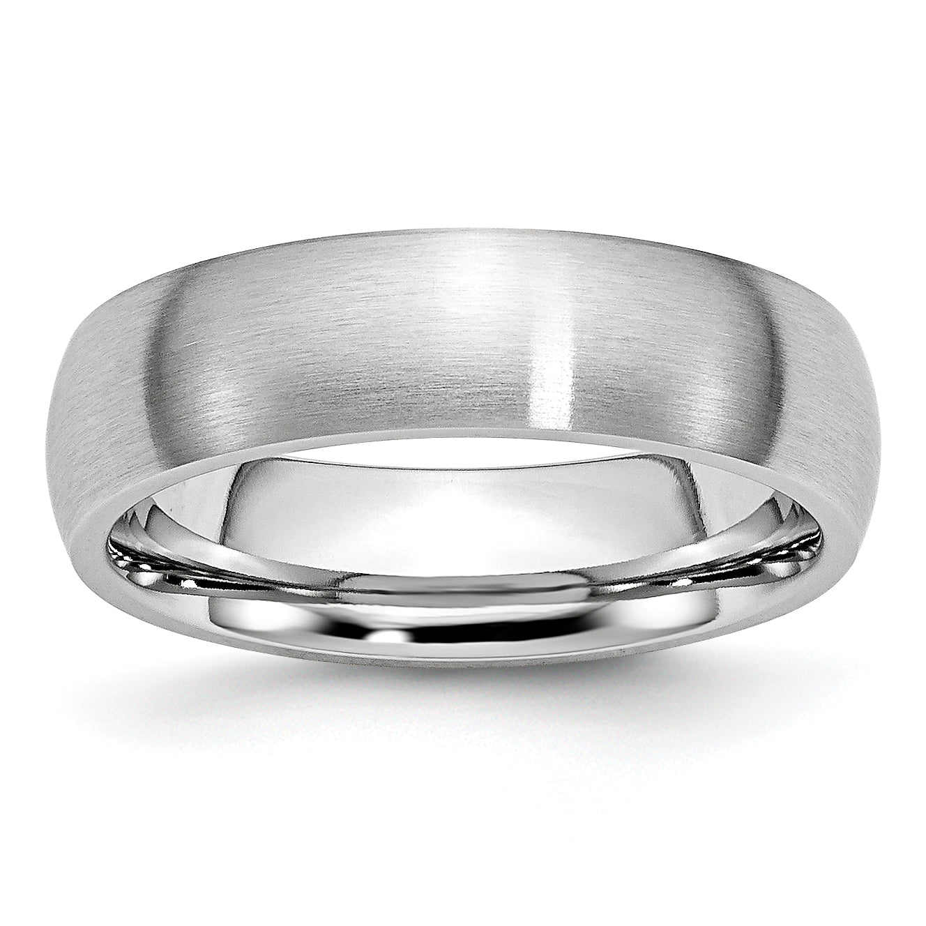 Chisel Cobalt Satin 6mm Half Round Band - Sophia Jewelers