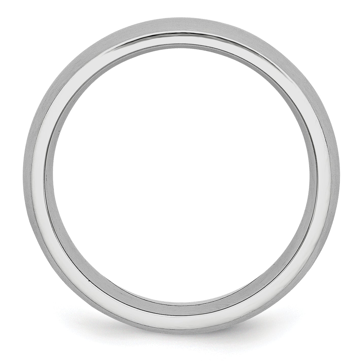 Brushed Half-Round Cobalt Wedding Band 7mm