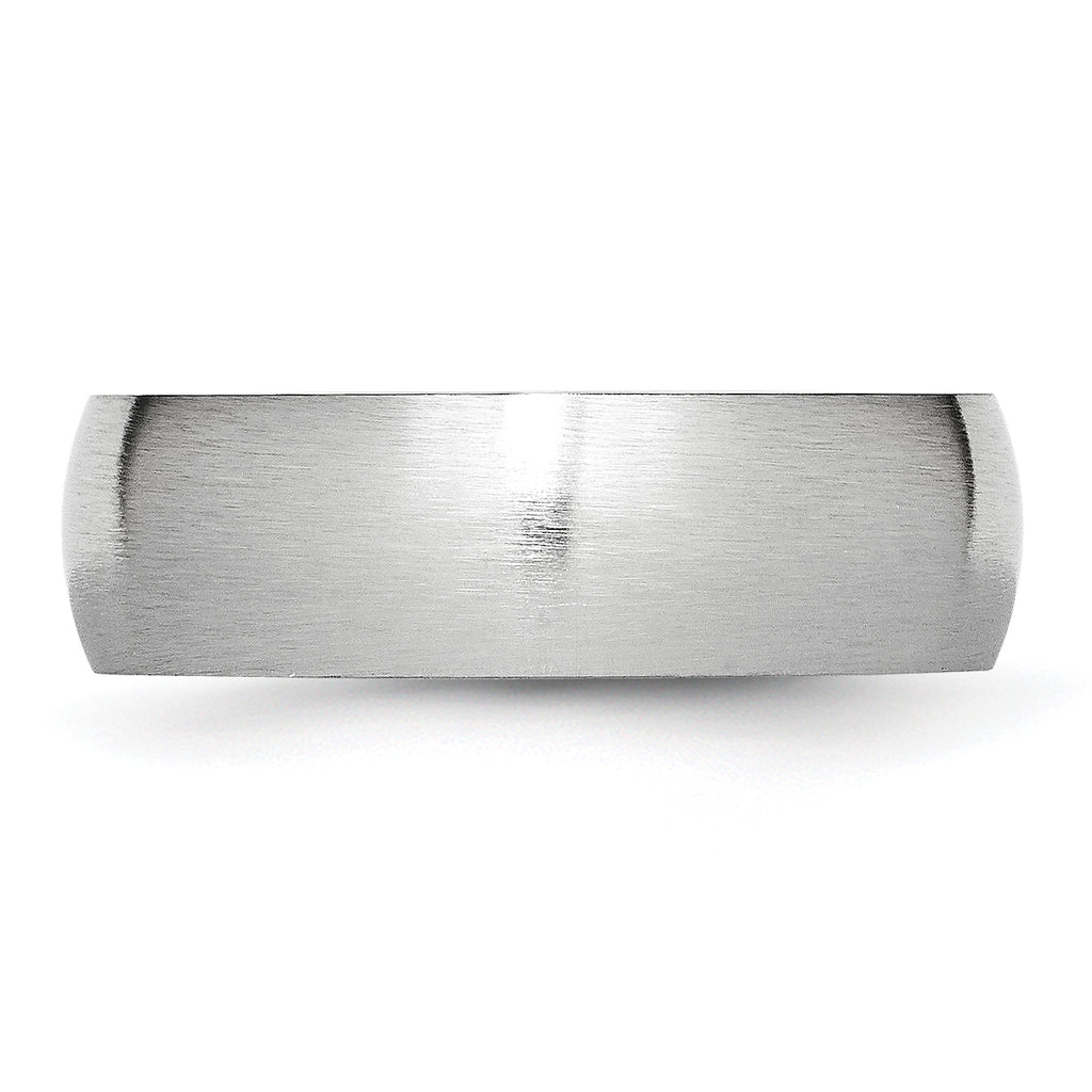 Brushed Half-Round Cobalt Wedding Band 7mm