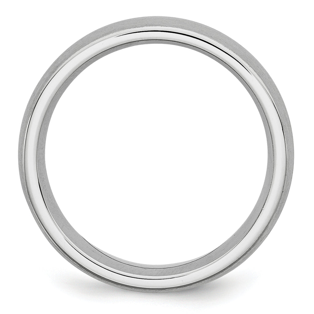 Brushed Half-Round Cobalt Wedding Band 8mm