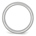 Brushed Half-Round Cobalt Wedding Band 8mm