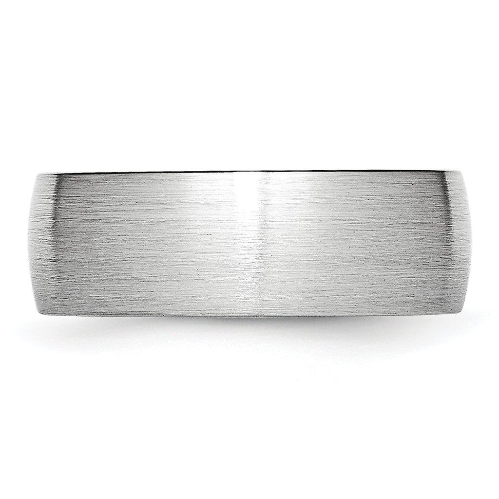 Brushed Half-Round Cobalt Wedding Band 8mm