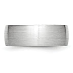 Brushed Half-Round Cobalt Wedding Band 8mm