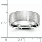Brushed Half-Round Cobalt Wedding Band 8mm