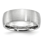 Brushed Half-Round Cobalt Wedding Band 8mm