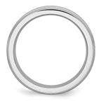 Chisel Cobalt Satin and Polished Ridged Edge 6mm Band