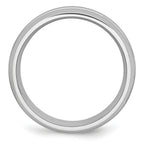 Brushed and Polished Grooved Cobalt Wedding Band 8mm