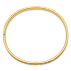 14k 3/16 Diamond-cut Concave 5.00mm Hinged Oval Bangle Bracelet