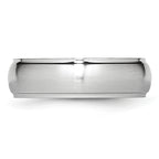 Brushed and Polished Ridged Cobalt Wedding Band 7mm sizes 7 through 13 in full and half