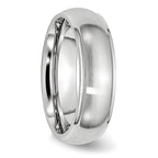 Brushed and Polished Ridged Cobalt Wedding Band 7mm sizes 7 through 13 in full and half