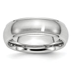 Brushed and Polished Ridged Cobalt Wedding Band 7mm sizes 7 through 13 in full and half
