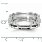 Brushed Cobalt Wedding Band 7mm sizes 7 through 13 in full and half