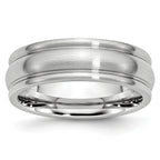 Brushed Cobalt Wedding Band 7mm sizes 7 through 13 in full and half