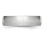 Cobalt Sterling Silver Inlay Satin 6mm Band